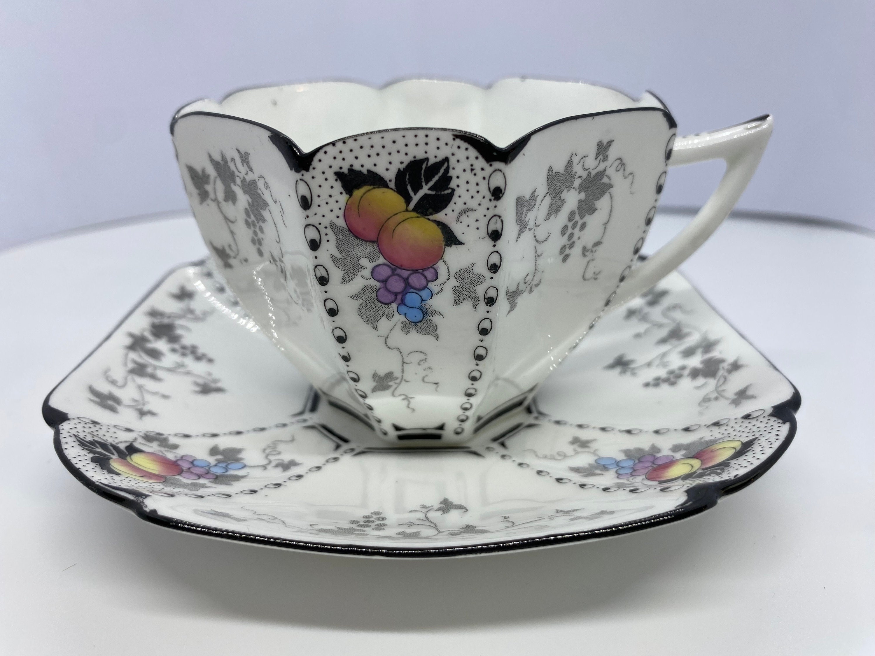 Shelley Queen Anne 11498 Peaches and Grapes Duo - Etsy