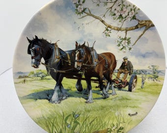 Plate Working Horses Through the Seasons Spring Danbury Mint
