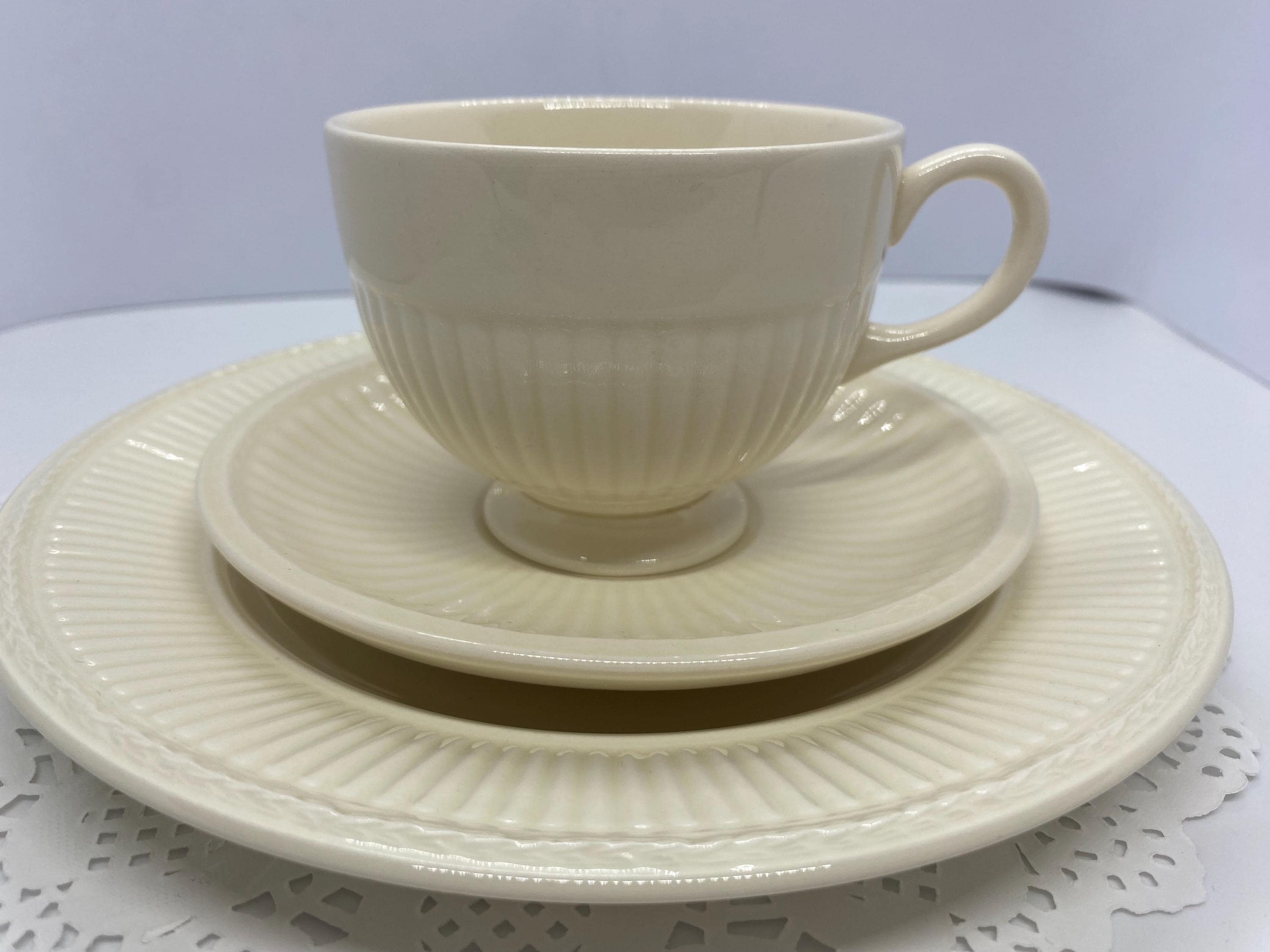 Wedgwood Edme Queen's Ware Cup Saucer Plate Trio - Etsy