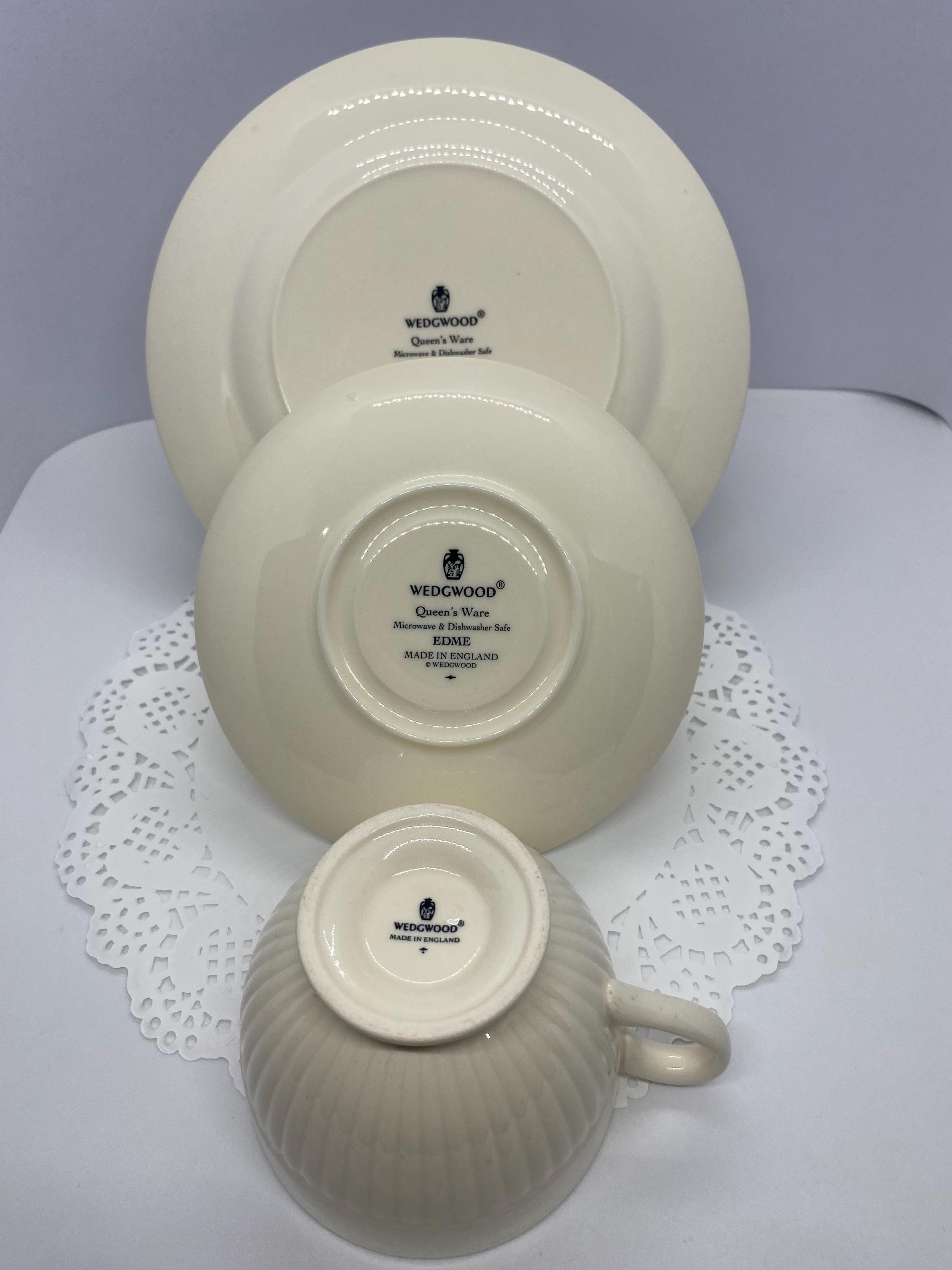 Wedgwood Edme Queen's Ware Cup Saucer Plate Trio - Etsy