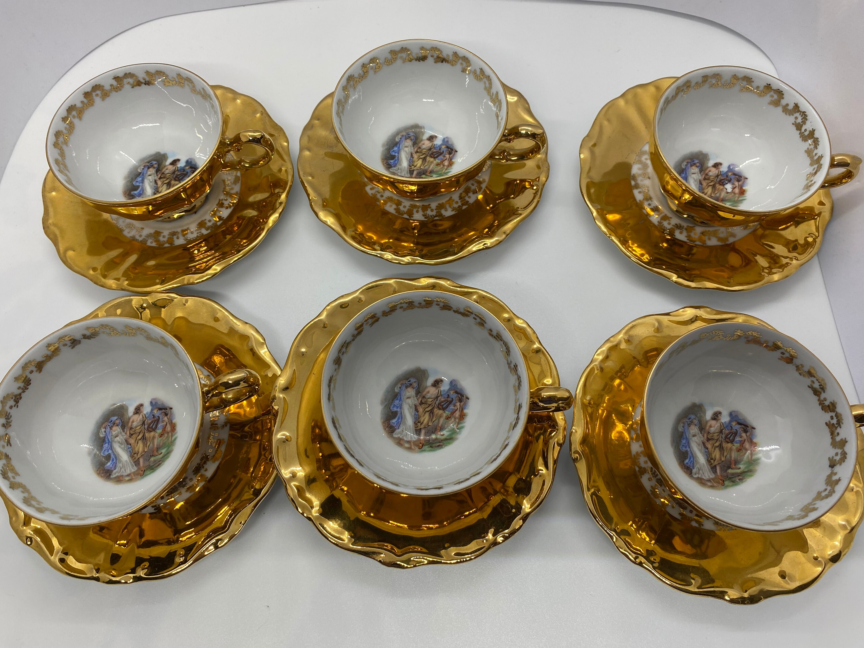 Gold Bareuther Bavaria Demitasse Tea or Coffee Complete Set for Six - Etsy