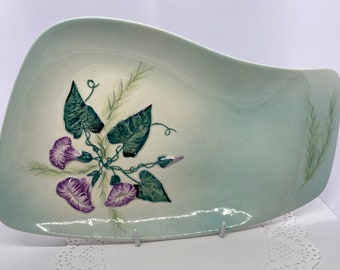 Vintage Carlton Ware Purple and Green Convolulus Pattern Sandwich Tray