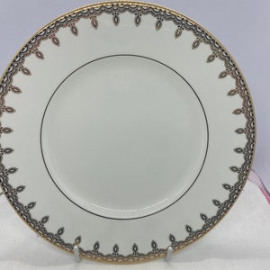 Waterford Lismore Lace Gold Accent Salad Luncheon 9&quot; Plate