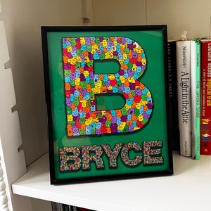 Personalized Name Initials Poster - DoodlyFace Custom Name Print Wall Art