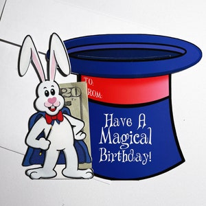 Glückwunschkarte zum Geburtstag - Geldhase