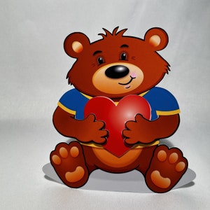 Gepersonaliseerde geldhouder "Hug Bear" stand-up wenskaart - Verjaardagsverjaardag Beterschap Bedankt Gefeliciteerd