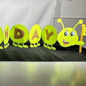Tarjeta de felicitación de cumpleaños desplegable personalizada de Caterpillar para niños de todas las edades