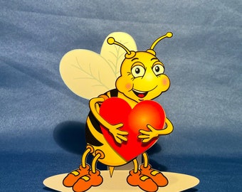 Porta soldi personalizzato con biglietto d'auguri "Hug Bee": messaggio personalizzato