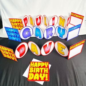 Personalisierte Geburtstag Name Expanding Banner Grußkarte