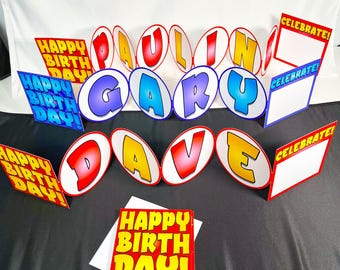 Personalized Birthday Name Expanding Banner Greeting Card