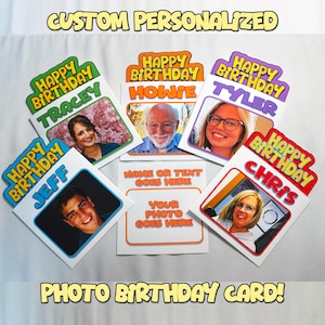Custom Personalized Photo Birthday Greeting Card