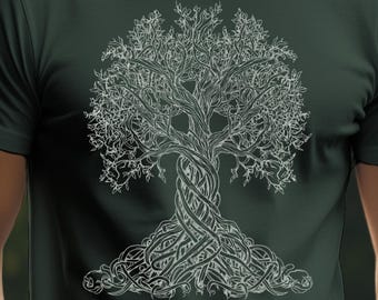 Tree Shirt - Gnarled Tree Tshirt - Men&#39;s - Womens Graphic Tee - Tree of Life  - Cool Gifts - Printed Tree - Tree Lover - Gift for Him - Her