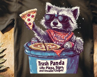 Trash Panda - Vintage T Shirt, Retro 90s Raccoon Shirt, funny racoon Oversized Trash Panda Tee, Funny Unisex T Shirt - Raccoon lovers