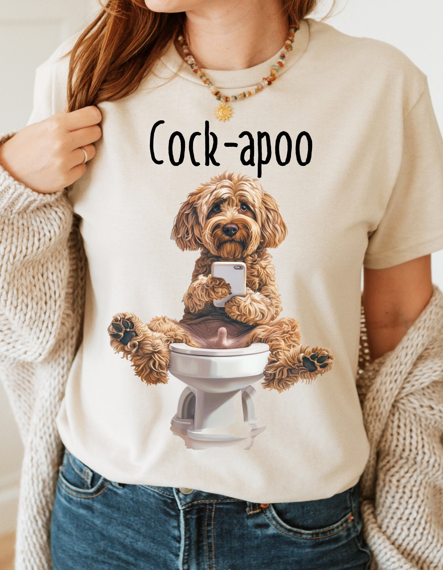 Funny Cockapoo Gift, Funny Animal Gift, Cockapoo Tee, Vintage Cockapoo T Shirt, Funny Dog, Retro 90s Shirt, Relaxed T-Shirt, Cockapoo Gift