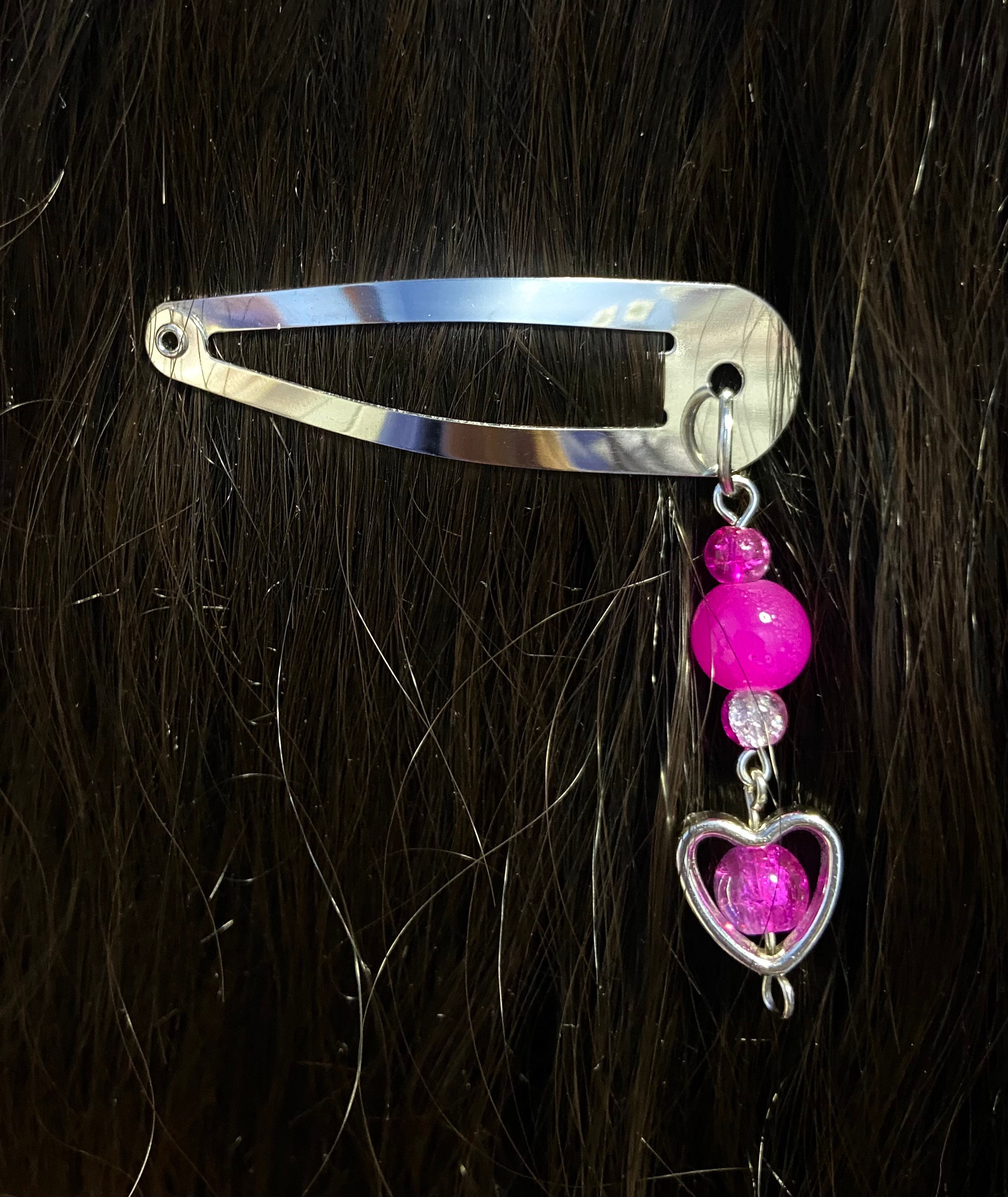 Beaded Hair Clips Set, Beaded Snap Hair Clip Set (2 Pieces  display picture 1