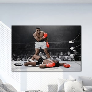 Muhammad Ali Boxing Poster Canvas Wall Art, Canvas Wall Decor, Canvas Print, Room Decor, Home Decor, Movie Poster for Gift, READY TO HANG
