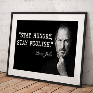 Steve Jobs Quotes,   Poster Framed Room Decor, Home Decor, Movie Poster for Gift, READY TO HANG