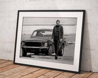 Steve Mcqueen, Poster Framed Room Decor, Home Decor, Movie Poster for Gift, READY TO HANG