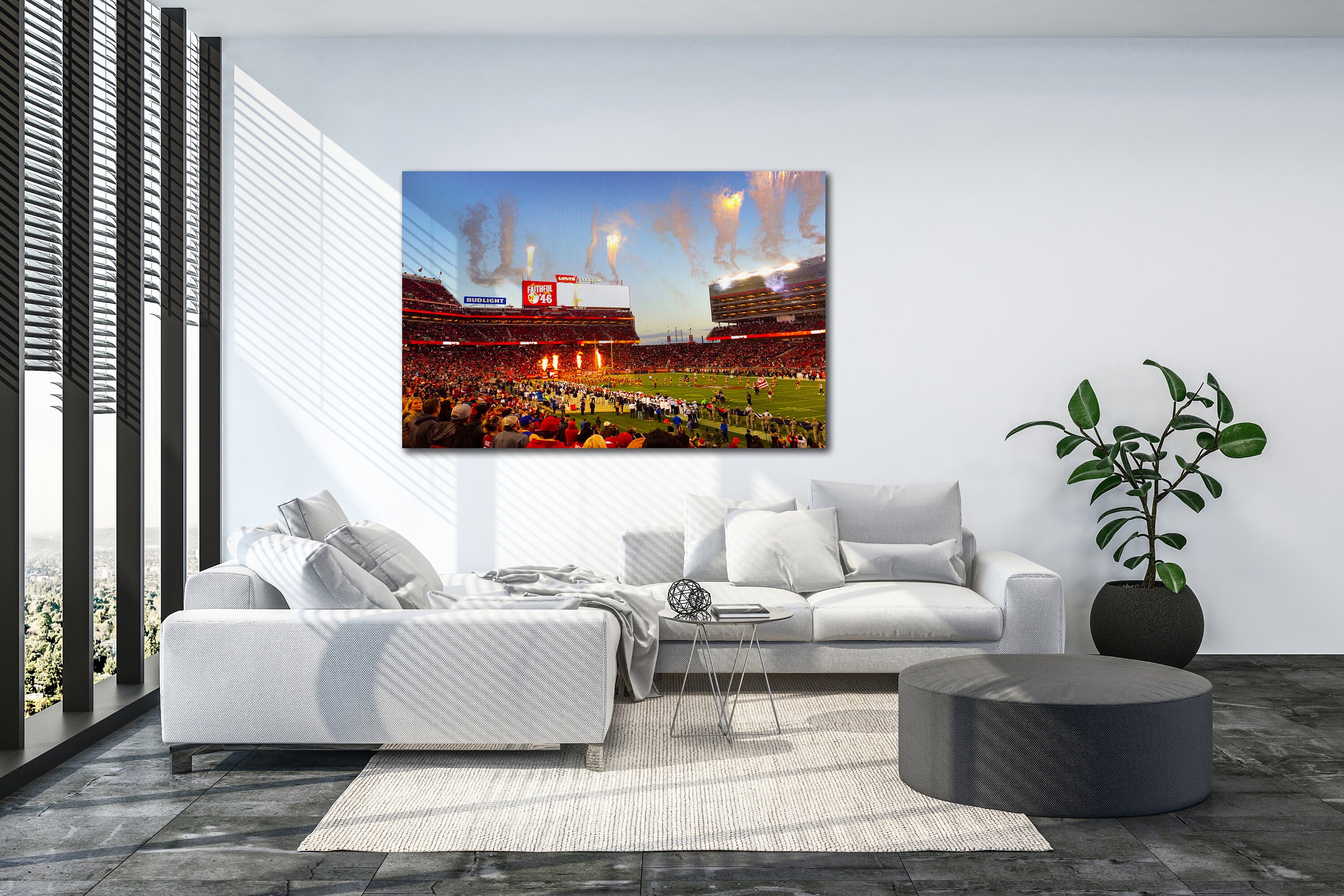 San Francisco 49ers Levis Stadium Poster Canvas Wall Art Wall Decor ...