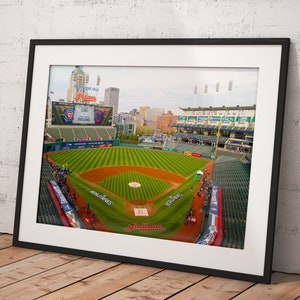 Cleveland Indians Progressive Field, Poster Framed Room Decor, Home Decor, Movie Poster for Gift, PRONTO DA APPENDERE