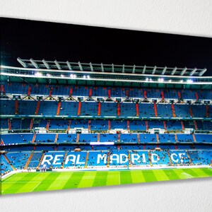 Santiago Bernabeu Poster Real Madrid Canvas Wall Art Wall Decor Room Decor, Home Decor, Movie Poster for Gift READY TO HANG