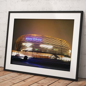 Bayern Munich, Allianz Arena, Poster Framed Room Decor, Home Decor, Movie Poster for Gift, READY TO HANG
