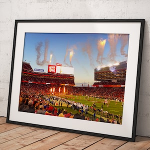 San Francisco 49ers Levis Stadium, Poster Framed Room Decor, Home Decor, Movie Poster for Gift, READY TO HANG
