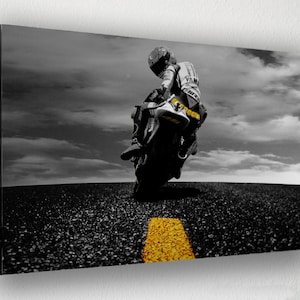 Valentino Rossi Canvas Wall Art | Print Wall Decor, Canvas Print, Room Decor Home Decor, Movie Poster for Gift READY TO HANG