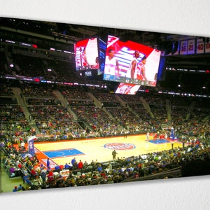 Detroit Pistons Little Caesars Arena Poster Canvas Wall Art Wall Decor Room Decor, Home Decor, Movie Poster for Gift READY TO HANG