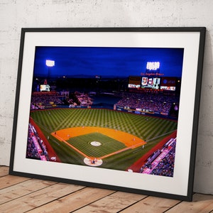 Los Angeles Angels Stadium, Poster Framed Room Decor, Home Decor, Movie Poster for Gift, READY TO HANG