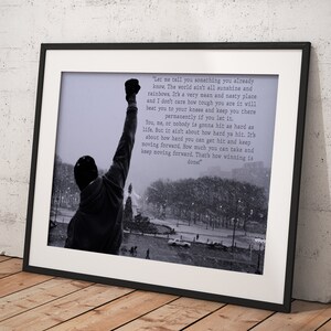 Rocky Balboa Movie, Wall Decor,   Poster Framed Room Decor, Home Decor, Movie Poster for Gift, READY TO HANG