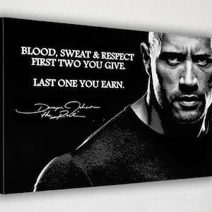 Plakat na płótnie The Rock Dwayne Johnson Sztuka ścienna Wydruk ścienny Dekoracja ścienna, Wydruk na płótnie, Wystrój pokoju Wystrój domu, Plakat filmowy na prezent GOTOWY DO POWIESZENIA