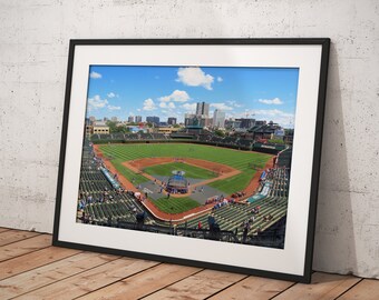 Wrigley Field Chicago Cubs, Poster Framed Room Decor, Home Decor, Movie Poster for Gift, READY TO HANG
