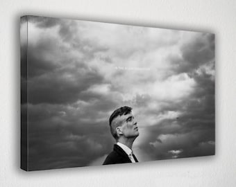 Peaky Blinders Thomas Shelby Plakat Płótno Ścienne Sztuka Dekoracja Ścienna, Wydruk Na Płótnie, Wystrój Pokoju, Wystrój Domu, Plakat Filmowy na Prezent, GOTOWY DO POWIESZENIA