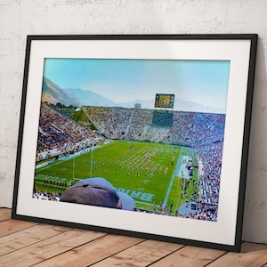 Byu Cougars LaVell Edwards Stadium, Poster Gerahmt Raum Dekor, Home Decor, Film Poster für Geschenk, BEREIT ZUM AUFHÄNGEn