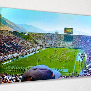 Byu Cougars LaVell Edwards Stadium Poster Canvas Wall Art Wall Decor Room Decor, Home Decor, Movie Poster for Gift READY TO HANG