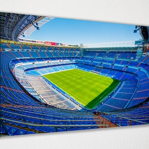Santiago Bernabeu Poster Real Madrid Canvas Wall Art Wall Decor Room Decor, Home Decor, Movie Poster for Gift READY TO HANG