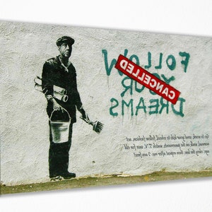Banksy Wall Art Canvas Print Decor, Canvas Print, Room Decor, Home Decor, Movie Poster for Gift, READY TO HANG