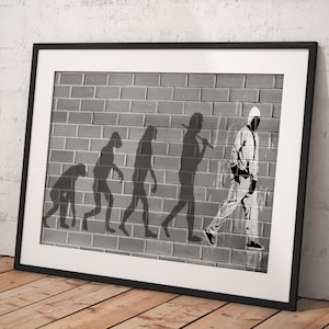 Banksy Wandkunst Poster gerahmt, Wandkunstdruck, Wanddekoration, Leinwanddruck, Raumdekor, Wohndekor, Filmposter für Geschenk, BEREIT ZUM AUFHÄNGEn