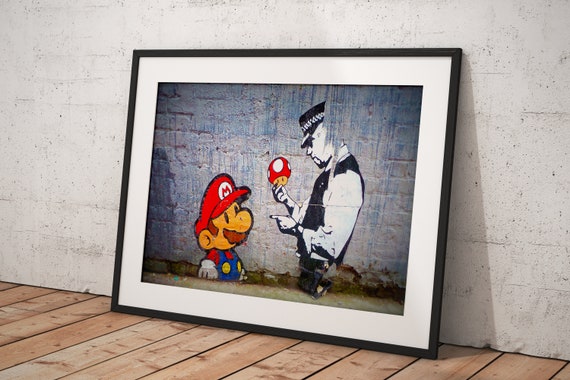 Banksy Wall Art Poster Framed, Wall Art Print, Wall Decor, Canvas Print,  Room Decor, Home Decor, Movie Poster for Gift, READY TO HANG 