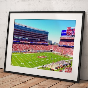 San Francisco 49ers Levis Stadium, Poster Framed Room Decor, Home Decor, Movie Poster for Gift, READY TO HANG