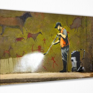 Banksy Wall Art Canvas Print Decor, Canvas Print, Room Decor, Home Decor, Movie Poster for Gift, READY TO HANG