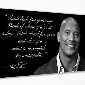 Dwayne Johnson Wall Art Quotes Canvas Poster Wall Art Print Wall Decor, Canvas, Room Decor Home Decor, Movie Poster for Gift READY TO HANG