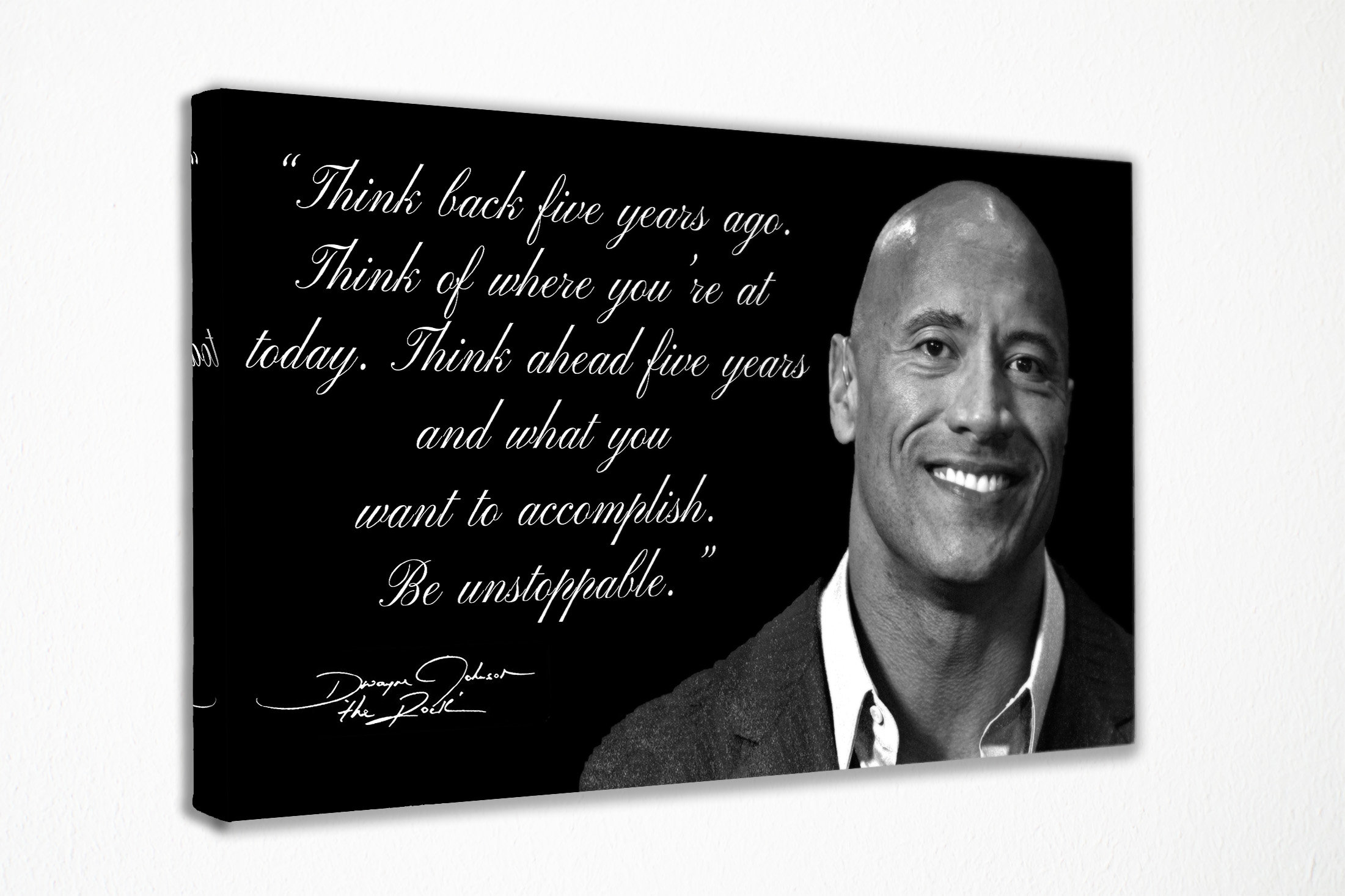 Dwayne Johnson Wall Art Quotes Canvas Poster Wall Art Print Wall Decor