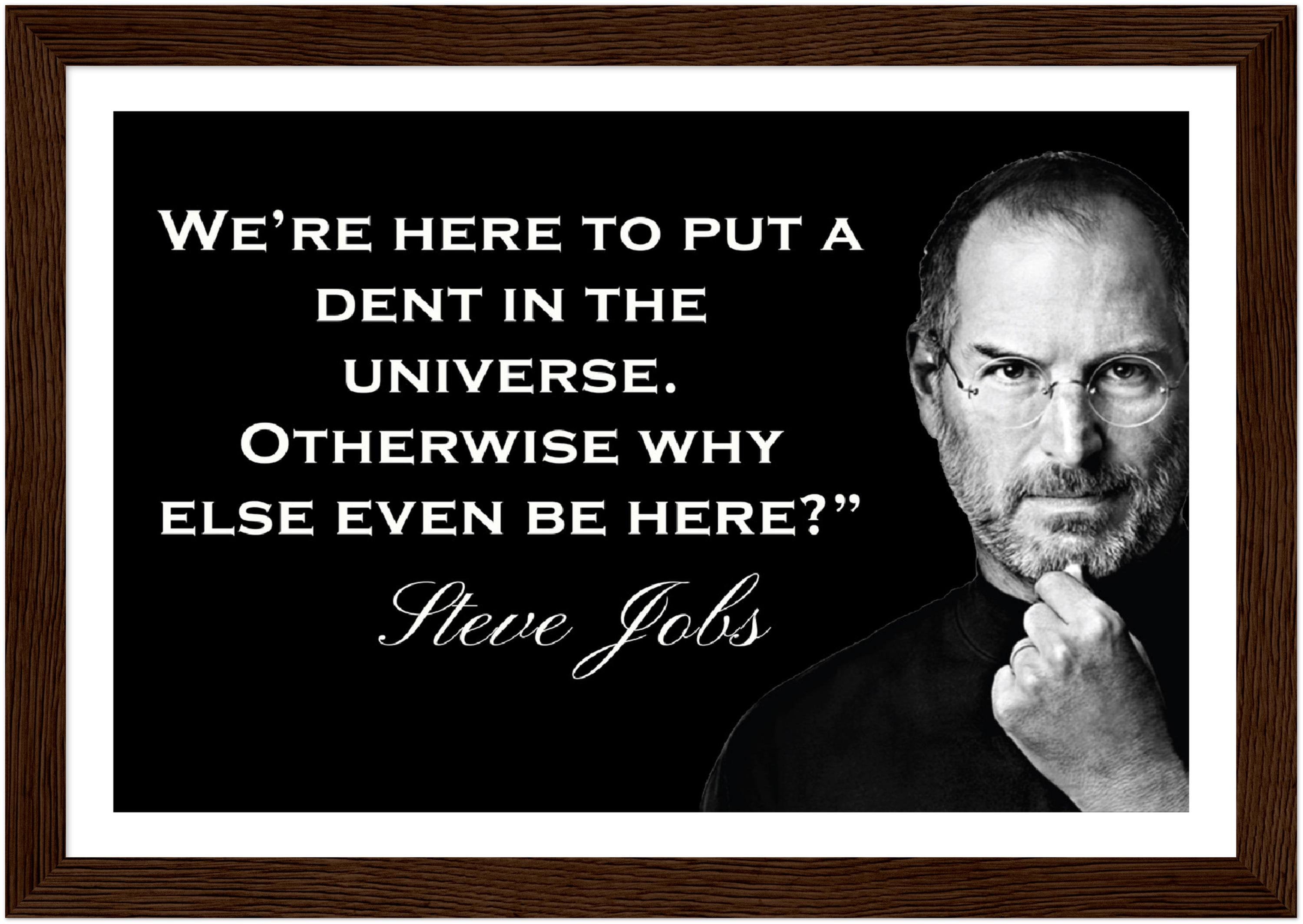 スティーブ・ジョブズの名言、ポスター額入り部屋飾り、家の装飾、ギフト用映画ポスター、すぐに掛けられます - Etsy 日本