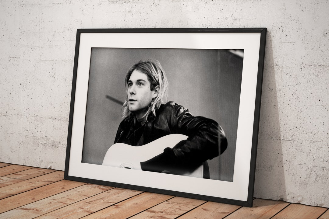 Kurt Cobain Poster Framed Wall Decor Print Room Decor Home - Etsy