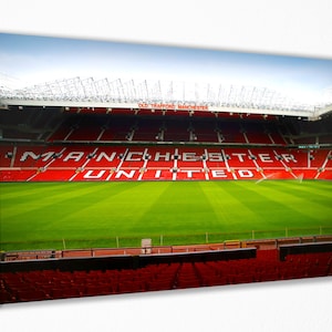 Manchester Old Trafford Stadium Canvas Wall Art Decor, Wall Art Wall Decor Room Decor, Home Decor, Movie Poster for Gift READY TO HANG