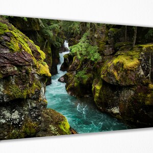 River Flowing Through The Mountain, Canvas Wall Art Print | Poster Print Decor for Home & Office Decoration I Poster, READY TO HANG