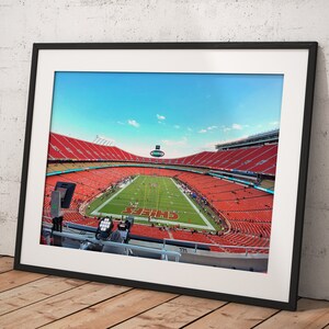 Arrowhead Stadium, Kansas City Chiefs, Poster Framed Room Decor, Home Decor, Movie Poster for Gift, READY TO HANG