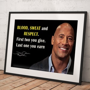 Dwayne Johnson, The Rock Wall Art Poster Framed, Wall Decor, Canvas Print, Room Decor, Home Decor, Movie Poster for Gift, READY TO HANG